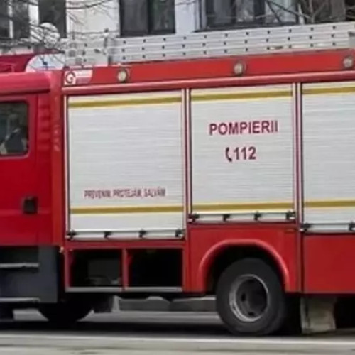 Incendiu de vegetație uscată pe malul lacului Tăbăcărie din Constanța