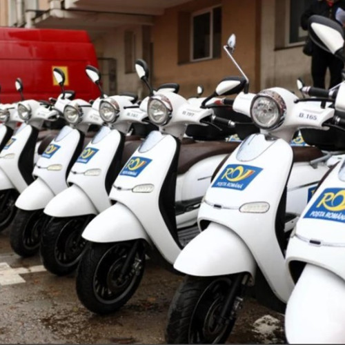 Motoscutere electrice pentru livrările Poștei Române în București-Ilfov