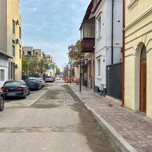 Lucrări de reabilitare pe strada Cuza Vodă în Constanța