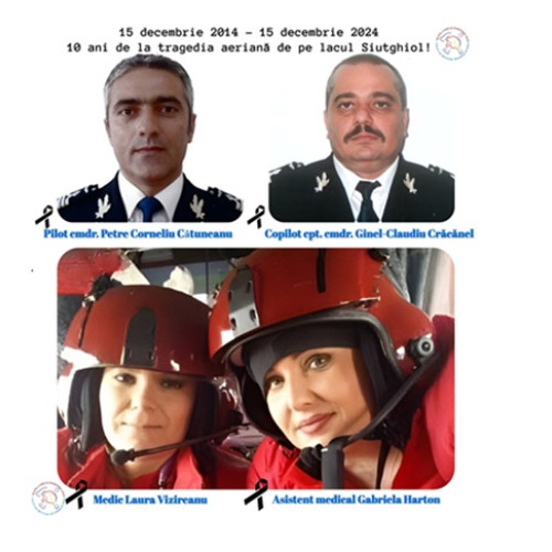 Tragicul accident al elicopterului SMURD în lacul Siutghiol