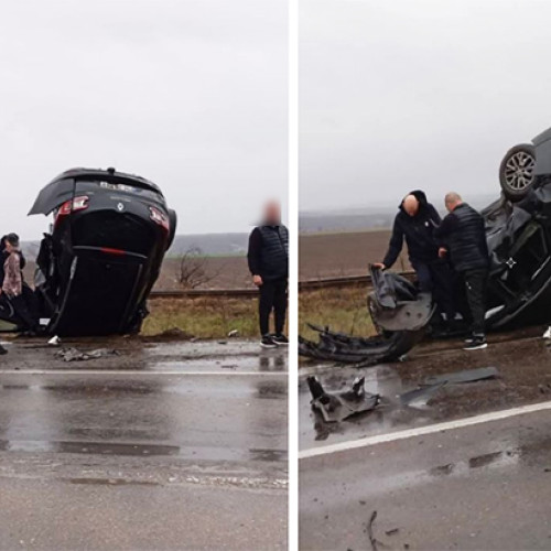 Accident rutier pe DN 1A: două persoane rănite în urma coliziunii