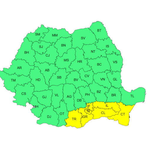 Avertizare de vreme severă: Ninsori și temperaturi negative în sudul țării
