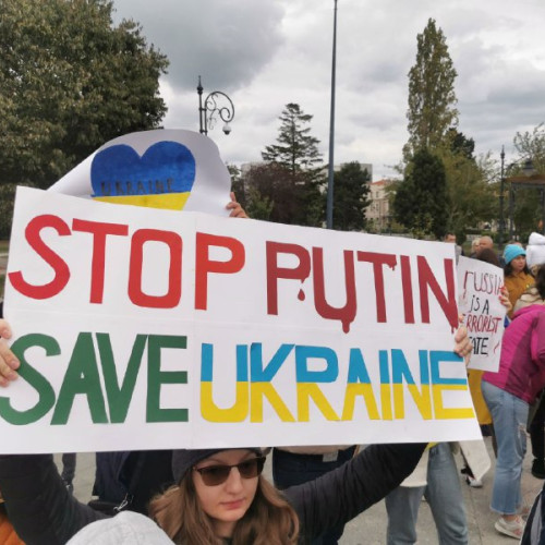Miting pentru victimele războiului din Ucraina