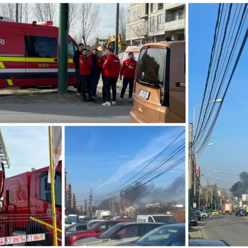 Auto Service din Constanța victimă a unui incendiu