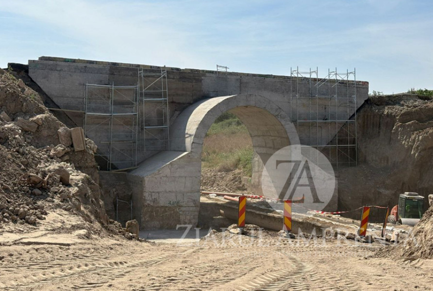 Pod reabilitat pe DN 2A între Crucea și Constanța, cu reconstruirea podului vechi