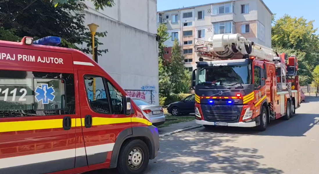 Incendiu într-un apartament în Măcin, posibil cauzat de o țigară nestinsă