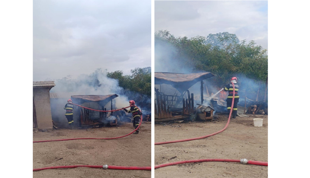 Pompieri intervin în Mihai Bravu, Tulcea pentru lichidare incendiu