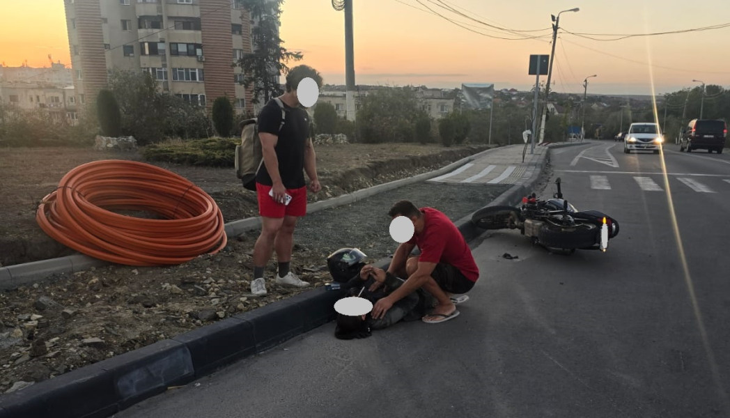 Motociclist rănit în accident, la intrare în Năvodari
