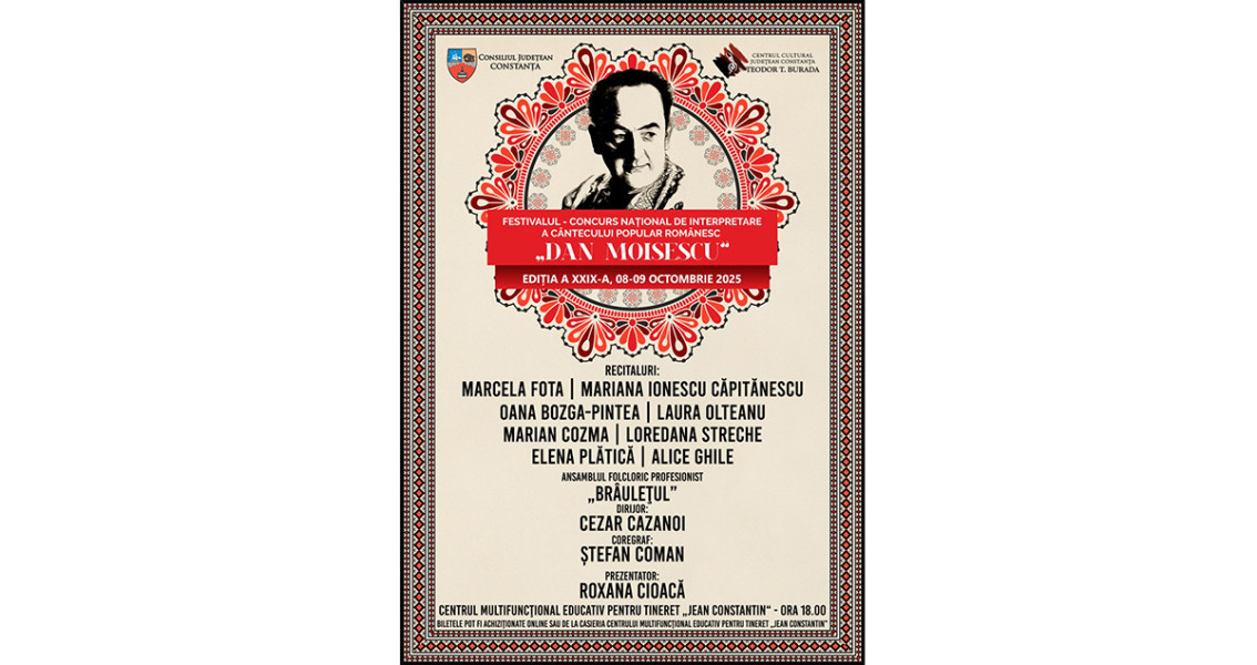 Festivalul Dan Moisescu aduce acustica folclorului autentic la Constanța