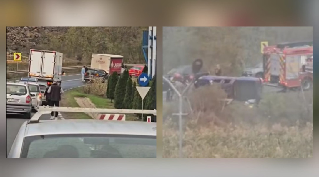 Accident rutier cu două mașini lângă Complexul Lebăda din Tulcea