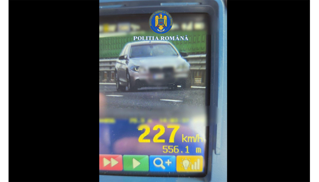 Un tânăr prins conducând cu 227 km/h pe autostrada A0, în Ilfov