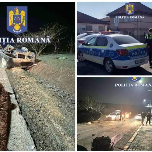 Șoferul rănit în accident cu mașina furată, testat pozitiv pentru alcool, cercetat penal