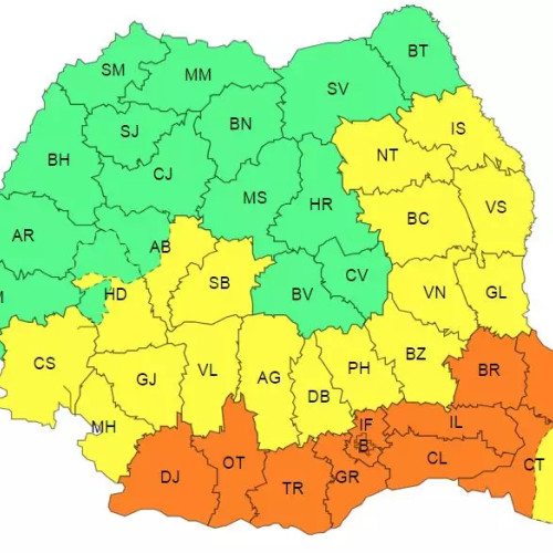 Avertizare cod portocaliu și galben de caniculă