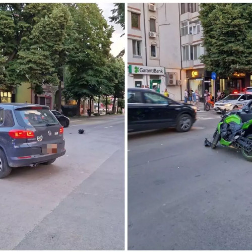 Accident între o motocicletă și un autoturism în Constanța