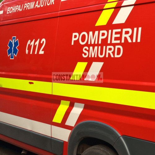 Accident pe drumul Midia: Victima transportata de urgenta la spital