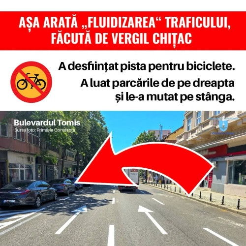 Desființarea pistei de biciclete de pe Bulevardul Tomis generează controverse