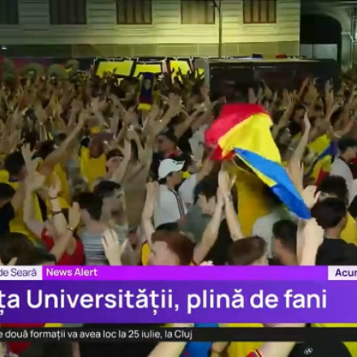 Traficul oprit în Piața Universității din București după succesul României la EURO 2024